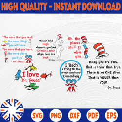 bundle dr seuss hat, thing 1 thing 2, cat in the hat, thing 1 thing 2 baby, dr seuss svg, dr seuss birthday