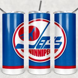 winnipeg jets tumbler wrap design - jpeg & png - sublimation printing design - nhl - hockey - 20oz tumbler design