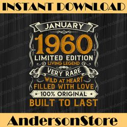 january 1960 60 years old 60th birthday png
