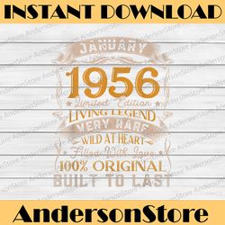 born in january 1956 vintage 65th birthday 65 years old png