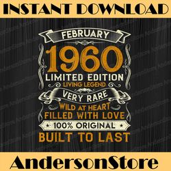february 1960 60 years old 60th birthday png