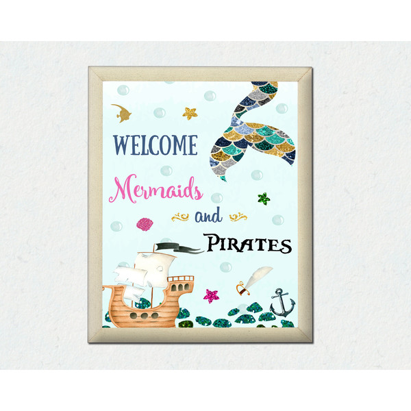Boy-and-girl-joint-birthday-banner-Pirate-ship-mermaid-tail-sign.jpg