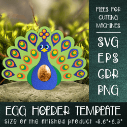 Peacock Chocolate Egg Holder Template