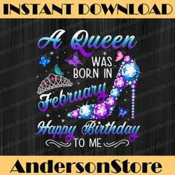 A queen was born in February Birthday PNG