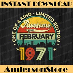 february 1971 retro 50 years old vintage 50th birthday  png