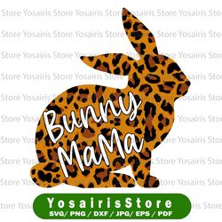 bunny mama leopard png, leopard bunny, happy easter day, sublimation, printable