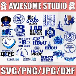 25 files bennett college svg, hbcu teams svg, hbcu football svg, sport bundle svg, clipart