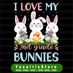 i love my 2nd grade bunnies easter png, easter bunny png, easter png, dabbing rabbit, easter eggs png, easter rabbit png