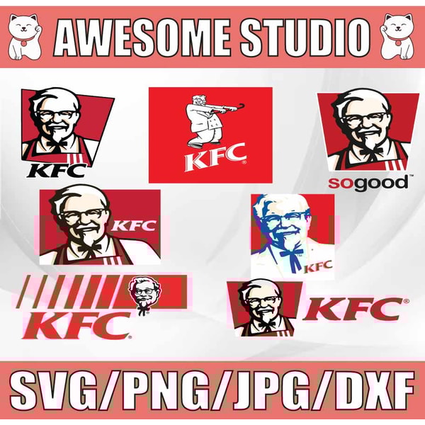 Kentucky Fried Chicken Logo Bundle svg, KFC svg, fastfood sv | Inspire ...