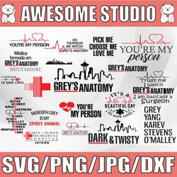 greys anatomy bundle svg png dxf eps, greys anatomy clipart, greys anatomy bundle, sport svg, logo bundle svg, clipart