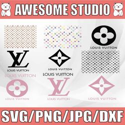 louis vuitton svg, lv bundle, brand logo svg, louis vuitton pattern, sport svg, logo bundle svg, clipart