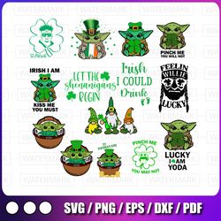 baby yoda st patrick day bundle png, irish baby yoda , patrick's day, digital download sublimations