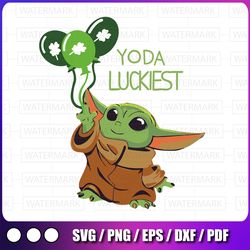 yoda luckiest svg st patricks day svg baby yoda svg, funny star wars svg, yoda mugs mandalorian svg, png,dxf