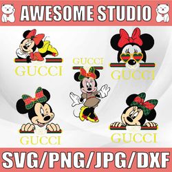brand logo bundle svg, gucci logo svg, gucci mickey svg, logo bundle svg, clipart