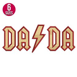 dada embroidery design, acdc, machine embroidery pattern, instant download
