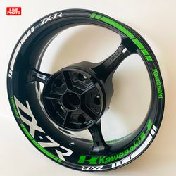 Wheel decals Kawasaki ZX-7R motorcycle rim tape Felgenaufkleber Autocollants de jante kit wheel stickers fluorescent