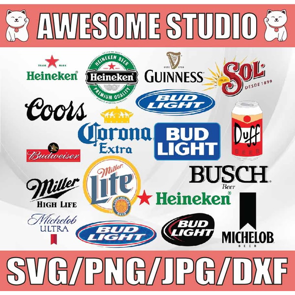 Beer Logos Bundle | SVG PNG EPS | Layered Vector File, Logo | Inspire ...