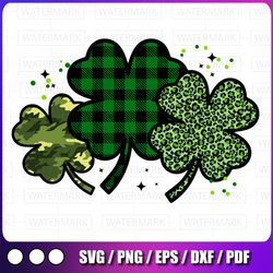 shamrock leopard camouflage png, plaid green st patrick day png, shamrock st patricks day png, leopard clover