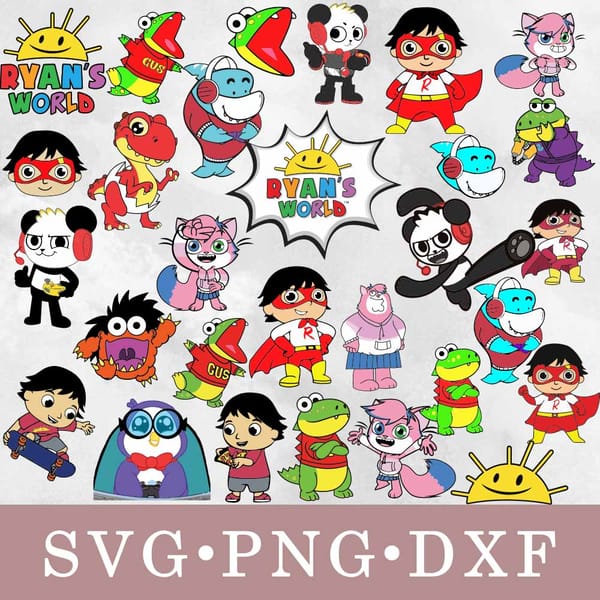 Ryan's World svg, Ryan's World bundle svg, png, dxf - Inspire Uplift