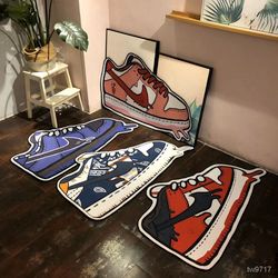 Nike Sneakers Rug Non-slip Mat Hot Brand Shoe Mat Imitation Cashmere carpet Hallway Bathroom Living Room Decoration
