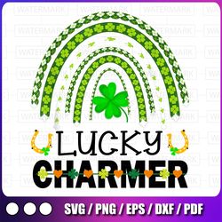 lucky charmer png, funny st patrick day png, rainbow shamrock png, st. patrick's day png, lucky png