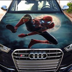 Vinyl Car Hood Wrap Full Color Graphics Decal Spider-Man Sticker