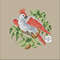 Vintage Cross Stitch Scheme Parrot and Roses  5.jpg