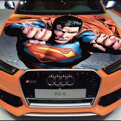Vinyl Car Hood Wrap Full Color Graphics Decal Superman Sticker 6