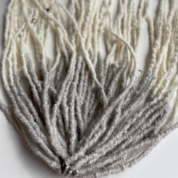 gray to white ombre synthetic crochet de se dreadlocks faux locs fake dreadlocks dreads extensions