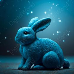 Artistic illustration, Space Rabbit, Symbol of 2023