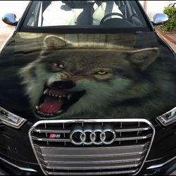 Vinyl Car Hood Wrap Full Color Graphics Decal Wolf Sticker 2