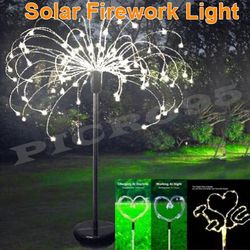 solar fireworks string lights outdoor waterproof decorative lamp solar powered garden lawn lights