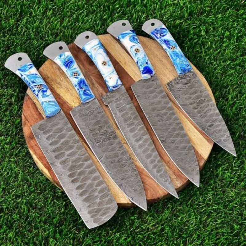 Handforged Chef Knife Set, Damascus Steel Knives, Chef Knives Set, Kitchen Knives Set, Chef Knife Set, Handmade Knife.jpg