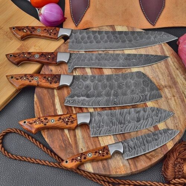 Handforged Chef Knife Set, Damascus Steel Knives, Chef Knives Set, Kitchen Knives Set, Chef Knife Set, Handmade Knife 7.jpg