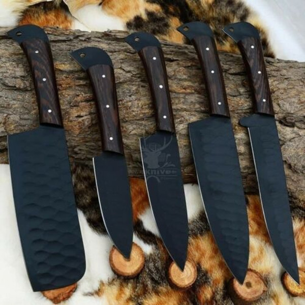 Handforged Chef Knife Set, Damascus Steel Knives, Chef Knives Set, Kitchen Knives Set, Chef Knife Set, Handmade Knife 8.jpg