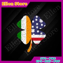 irish american flag ireland shamrock st patricks day svg, patrick