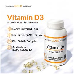 Vitamin D3 5000 IU, 90 pcs. Free shipping! | 249 sales
