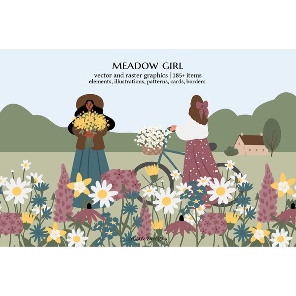 Wildflower meadow girl clipart (1).jpg