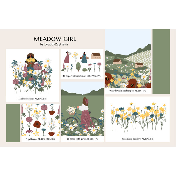 Wildflower meadow girl clipart (2).jpg