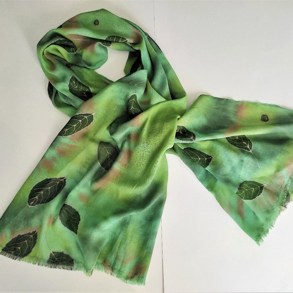 Hand-painted-designer-green-cotton-scarf-with-leaves.jpg