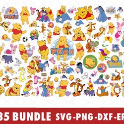 Disney Winnie the Pooh Bear SVG Bundle Files for Cricut, Silhouette, Disney Winnie the Pooh SVG