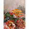 Roses Oil Art. Textural strokes that emphasize the volume and texture of Yellow Red flowers.