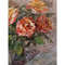 Yellow Red Roses in a vase. Fragment of a close-up Original painting.
