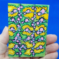 ACEO Abstract Neurography. Original painting with markers original handmade postcard