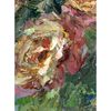 Roses Oil Painting. Textural strokes that emphasize the volume and texture of the flower.