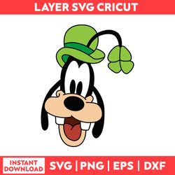 Goofy St Patricks Disney Mickey Mouse Club Clip Art, Disney Family St Patricks, Saint Patrick Disney Png Digital File