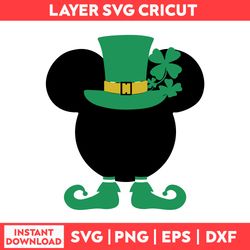 My Mickey Mouse Ears En Unicel Club Clip Art, Disney Family St Patricks, Saint Patrick Disney Png Digital File