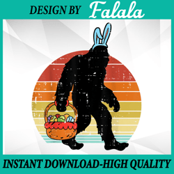 bigfoot sasquatch bunny easter eggs png, egg hunter champion png, bunny bigfoot png, easter png, digital download