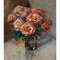 Bouquet of Yellow Roses Flowers Oil art size 11 by 9 inches.