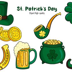 08 files of happy patricks day items png lucky day sublimation bundle files